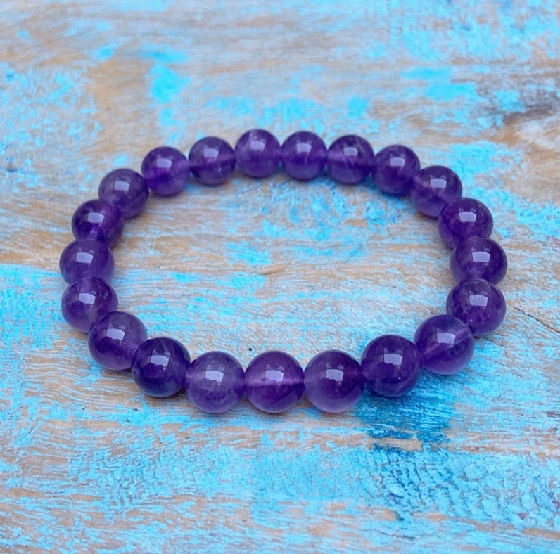 Amethist armbandje "De wijsheid zit in jezelf"