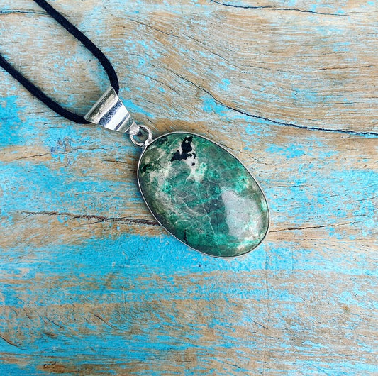 Chrysocolla pendant "ENERGY DOSING"