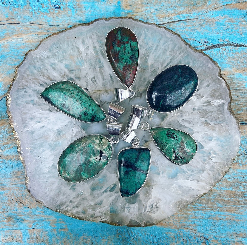Chrysocolla hanger "ENERGIE DOSEREN"