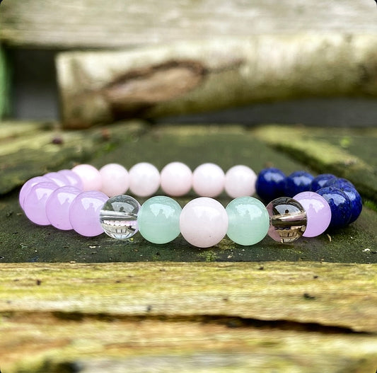 Armband met zes edelstenen "Vakantiegevoel"