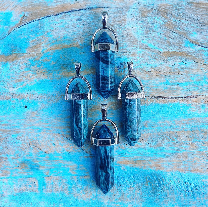 Double point pendant Apatite "Mediumship"