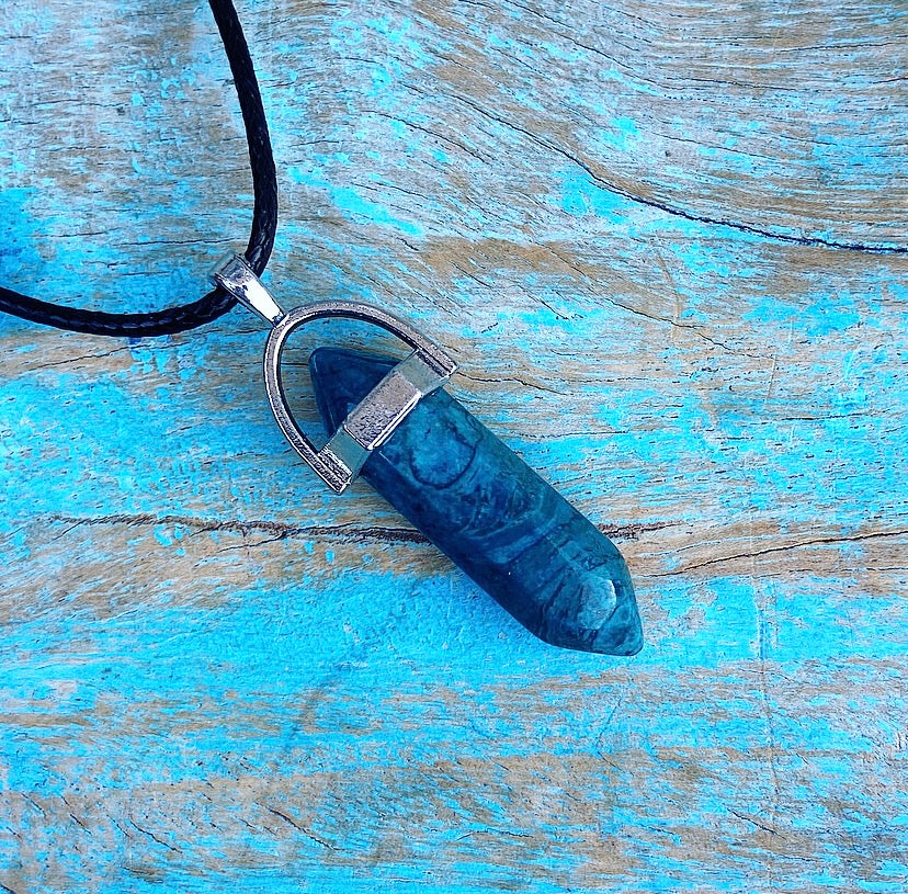 Double point pendant Apatite "Mediumship"