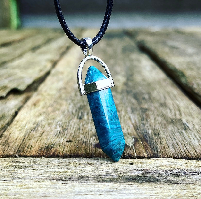 Double point pendant Apatite "Mediumship"