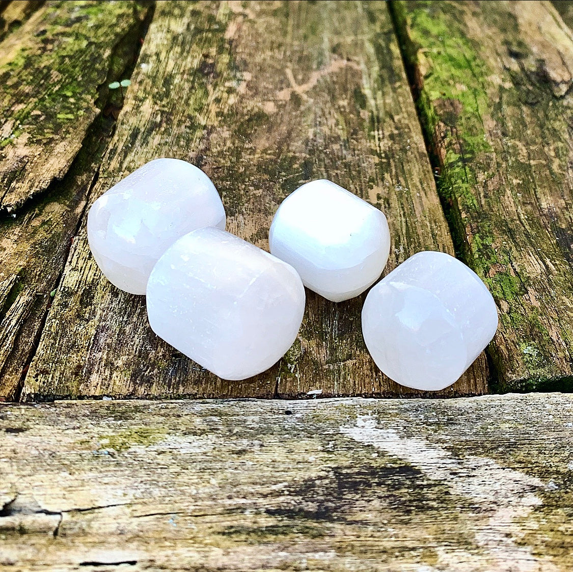 Selenite tumbled stone "Spiritual Light"