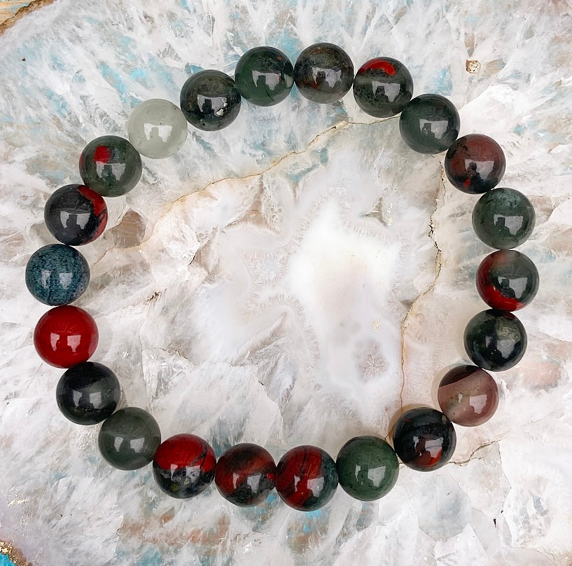Bloedsteen Armband "Moed & Vitaliteit"