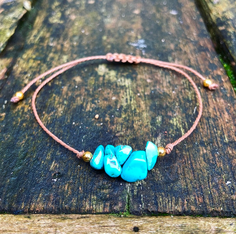 Turkoois armbandje "Liefde en Levenslust"