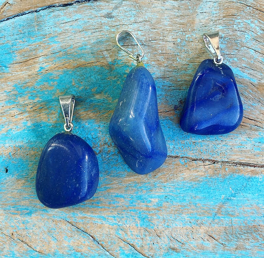 Blue quartz pendant "The Connection"