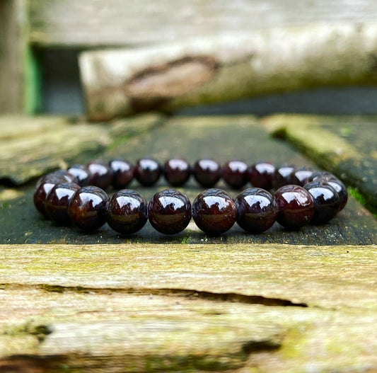 Garnet Bracelet "Everything Will Be Alright"