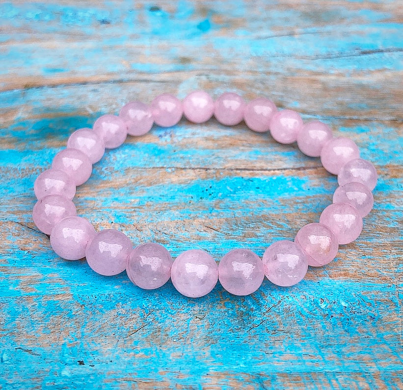 Rozenkwarts armband "Liefde"