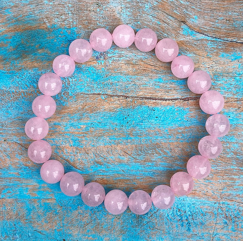 Rozenkwarts armband "Liefde"