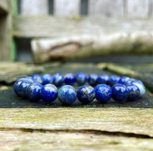 Lapis Lazuli armband "Durven en doen"