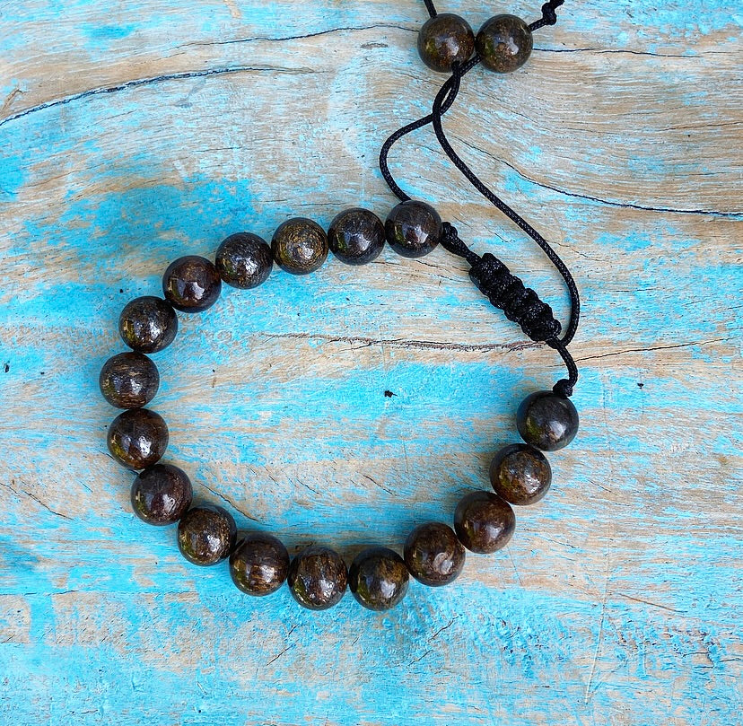 Bronziet armband "Levenskunstenaar"