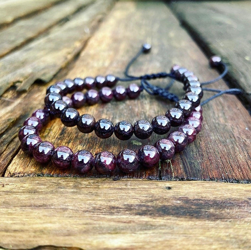 Granaat Armband "Alles Komt Goed"