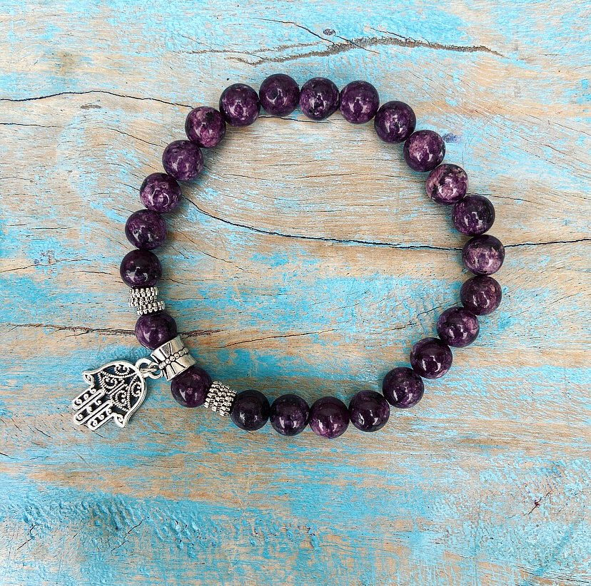 Lucky Charm Armband Paarse Jade "De Violette Vlam"