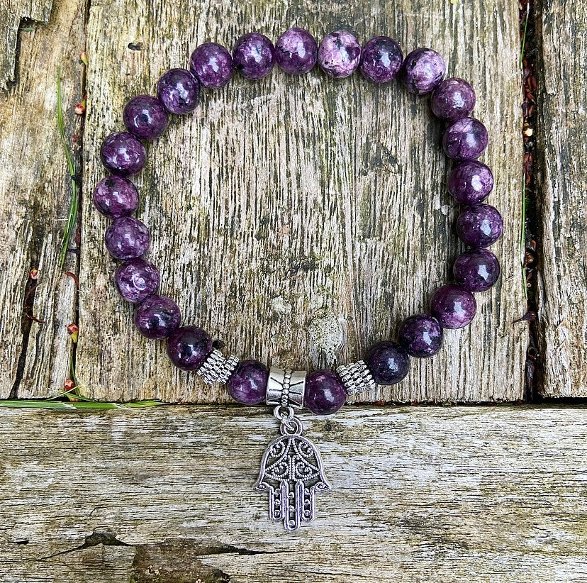 Lucky Charm Armband Paarse Jade "De Violette Vlam"