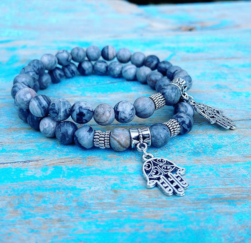 Lucky Charm Armband Picasso Jaspis "Goede Voornemens"
