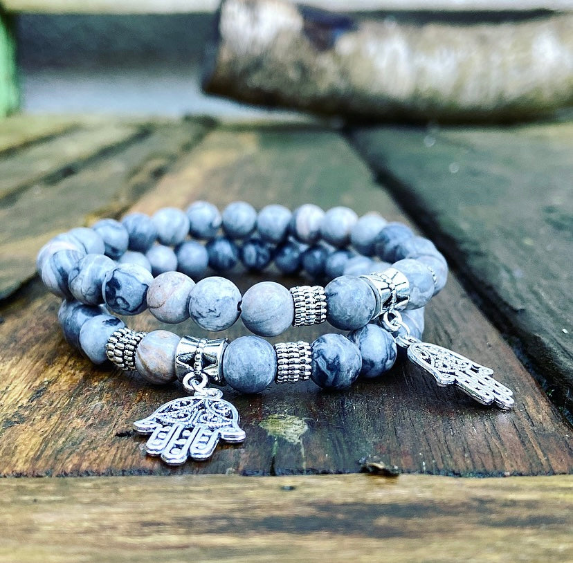 Lucky Charm Armband Picasso Jaspis "Goede Voornemens"