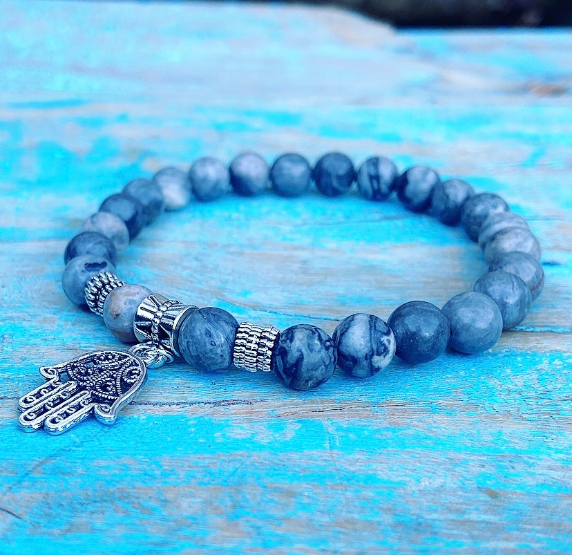 Lucky Charm Armband Picasso Jaspis "Goede Voornemens"