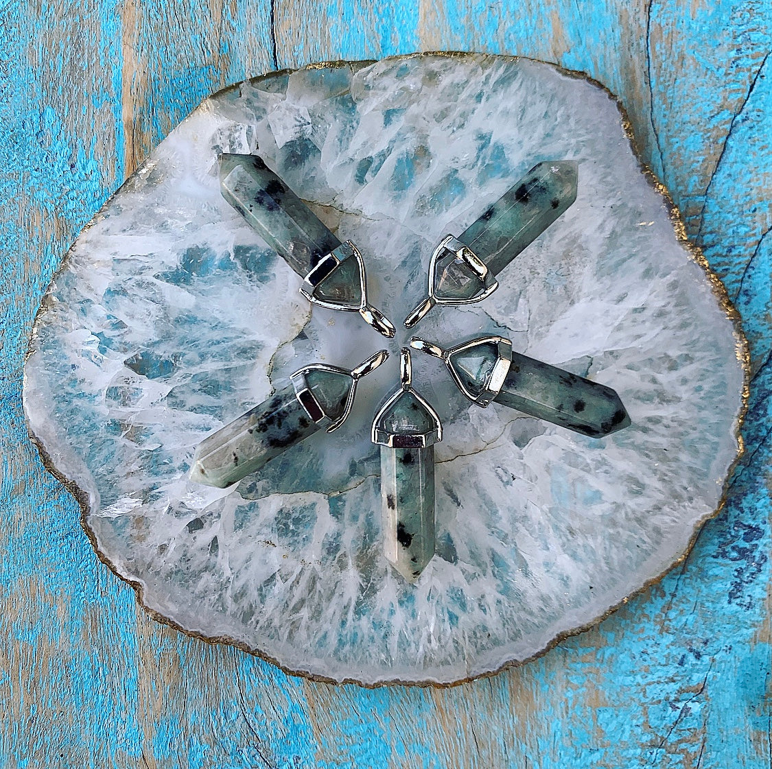 Colon pendant Lotus Jasper "The Wish Granter"