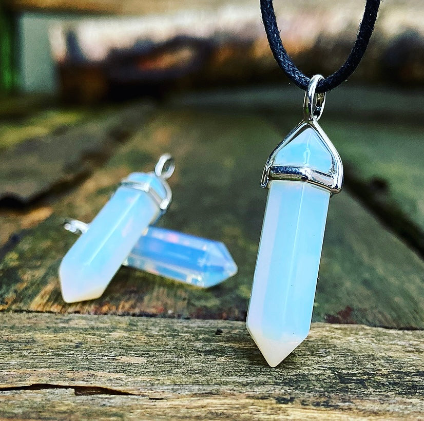 Double point pendant Opalite "Purification & Passion"