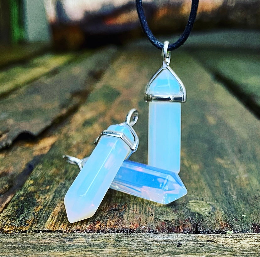Double point pendant Opalite "Purification & Passion"