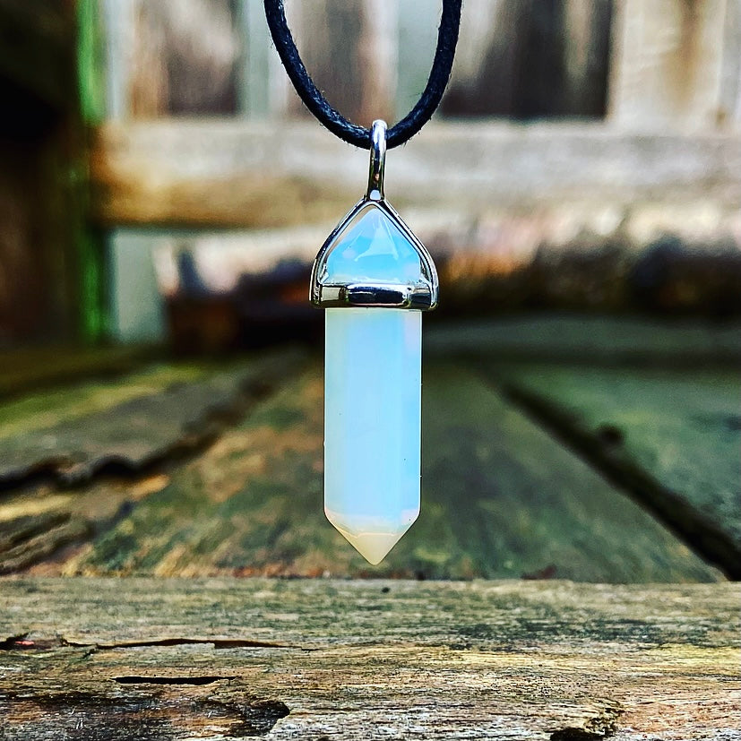 Double point pendant Opalite "Purification & Passion"