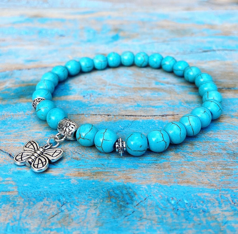 Lucky Charm Armband Turqueniet Vlinder "Spiritualiteit"