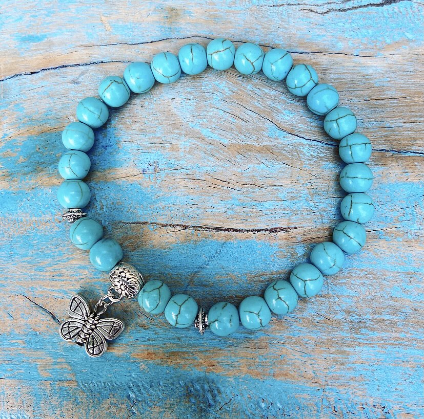 Lucky Charm Armband Turqueniet Vlinder "Spiritualiteit"