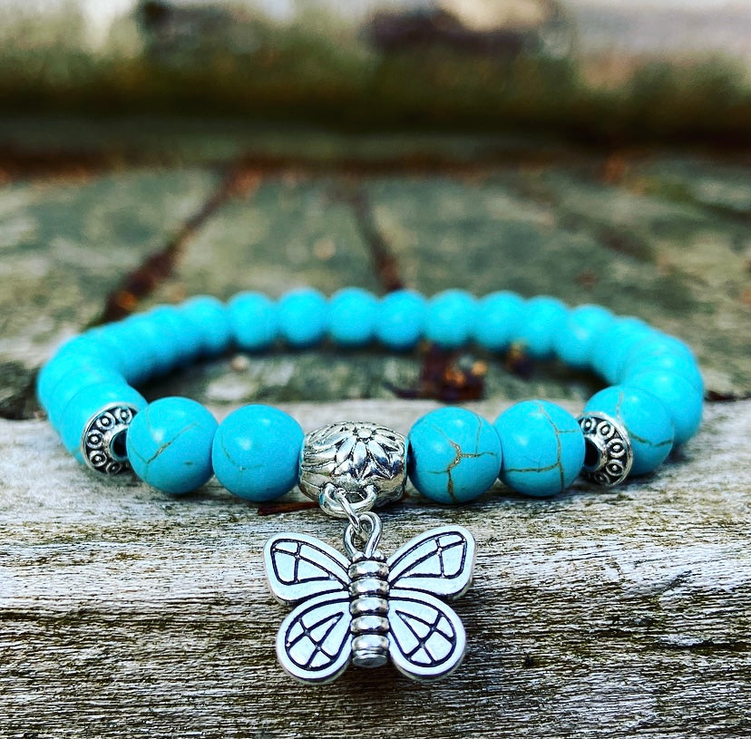 Lucky Charm Armband Turqueniet Vlinder "Spiritualiteit"