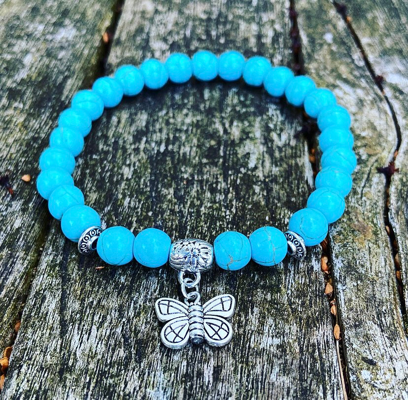 Lucky Charm Armband Turqueniet Vlinder "Spiritualiteit"