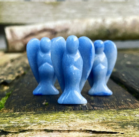 Engel van Blauwe Aventurijn "Aandacht en Concentratie"