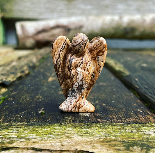 Engel van Landschapsjaspis "Je doelen waarmaken"