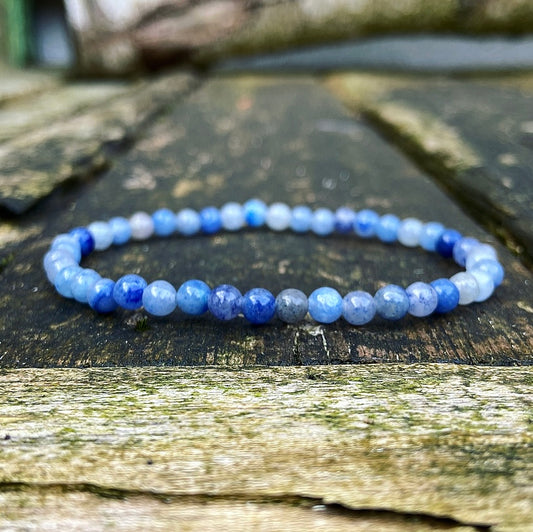 Blauwe Aventurijn armbandje "Aandacht en Concentratie"