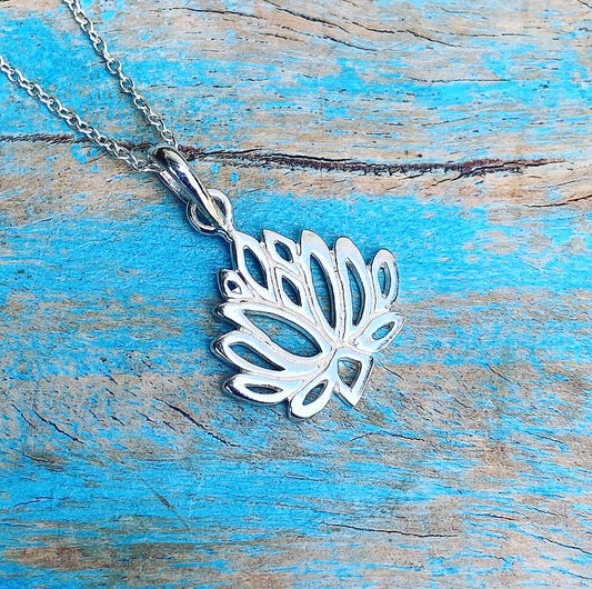 Silver pendant "Lotus, Flower of Wisdom"