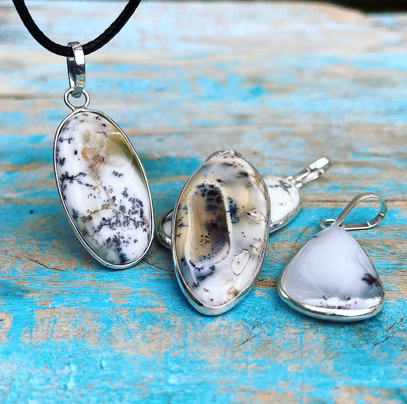 Pendant Dendrite Opal "Abundance"