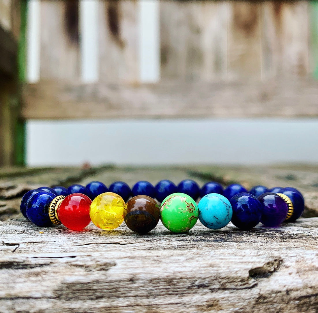 Chakra Armband Lapis Lazuli "Durven & Doen"