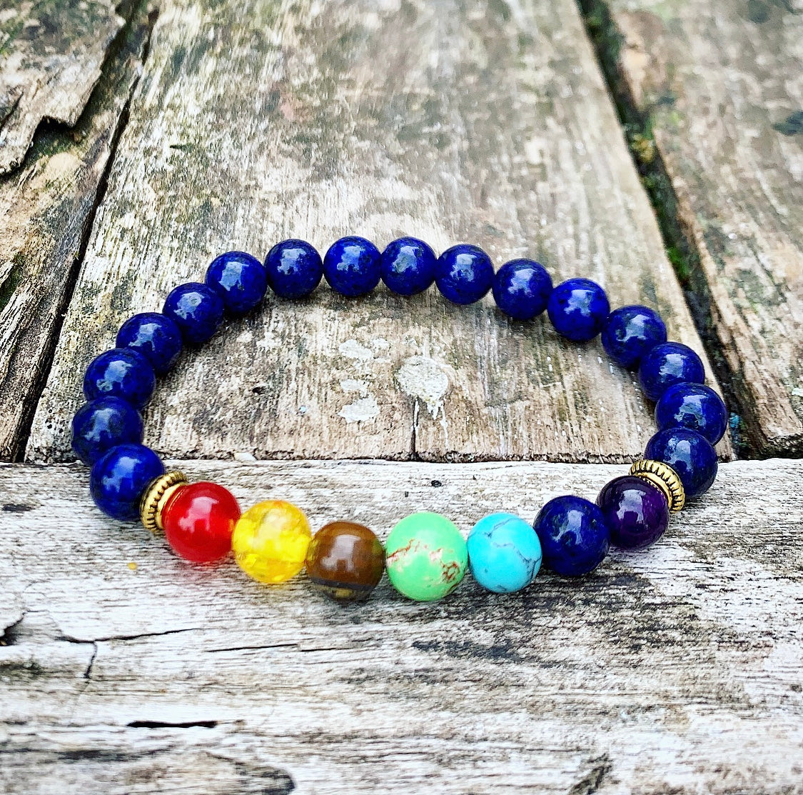Chakra Armband Lapis Lazuli "Durven & Doen"