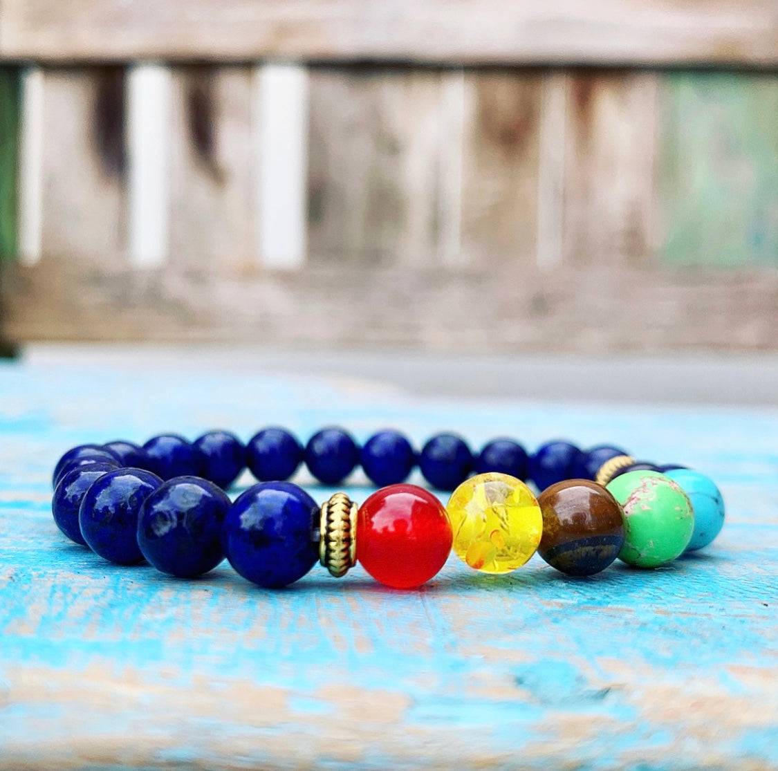 Chakra Armband Lapis Lazuli "Durven & Doen"