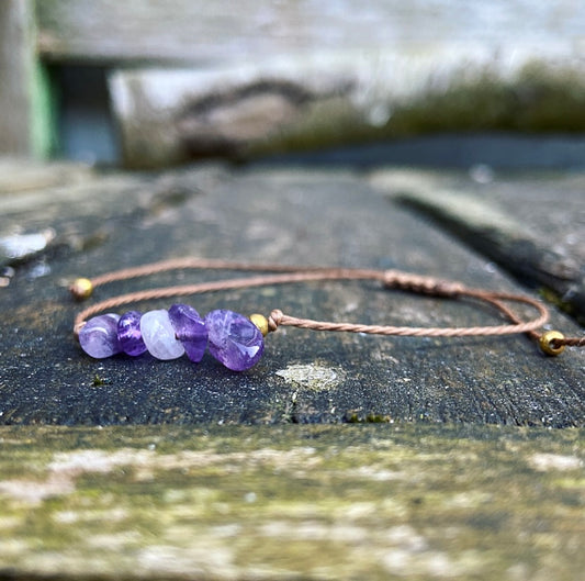 Amethist armbandje "Activeer het Derde Oog"