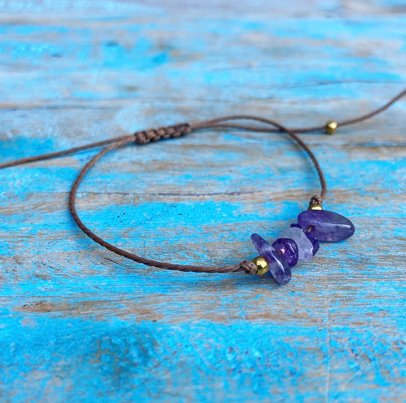Amethist armbandje "Activeer het Derde Oog"