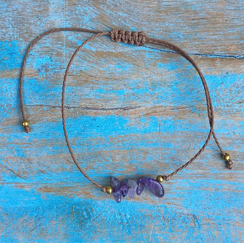Amethist armbandje "Activeer het Derde Oog"