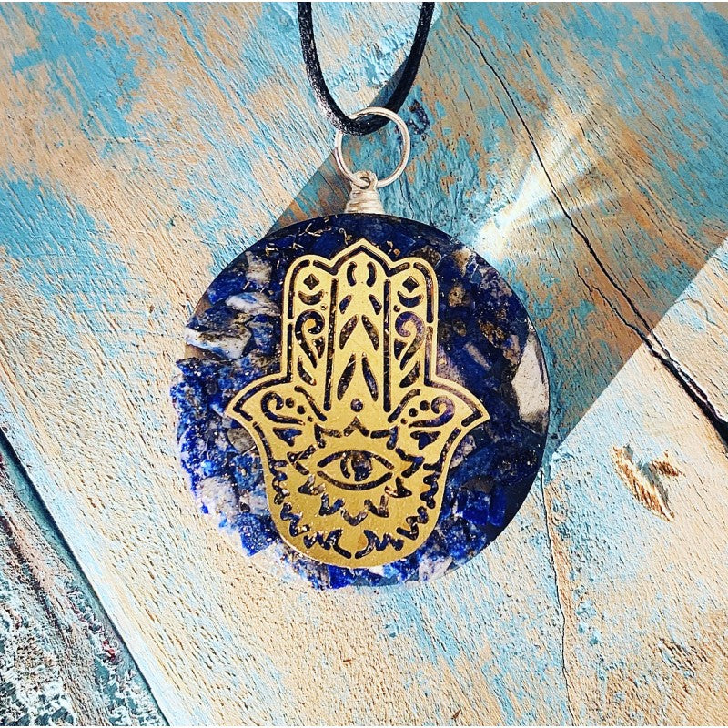 Orgon hanger Lapis Lazuli "Hamsa Hand"