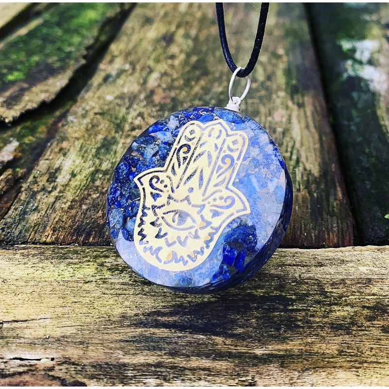 Orgon hanger Lapis Lazuli "Hamsa Hand"