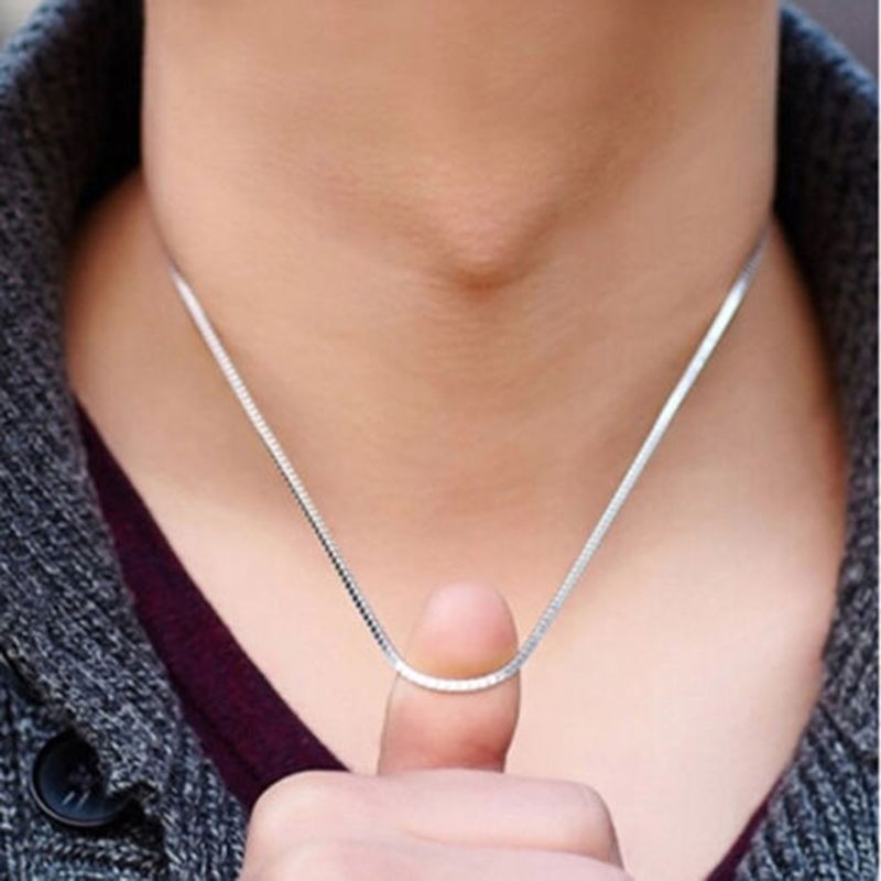 Versilberte Kette 40/45/50/56/60/75 cm