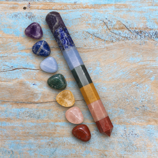 Chakra massagestaaf "Van kruin tot basis"
