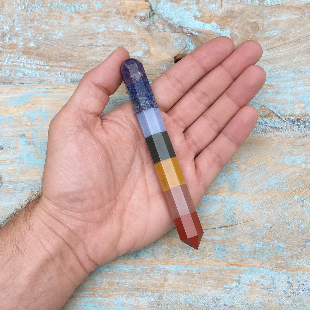 Chakra massagestaaf "Van kruin tot basis"