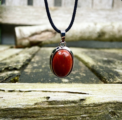 Red Jasper pendant "Allow yourself to be there"