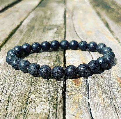 Armband Lavasteen "GO FOR IT"