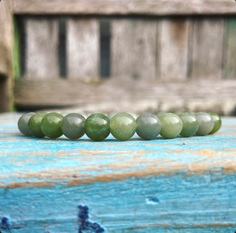 Green Jade Bracelet "Luck"