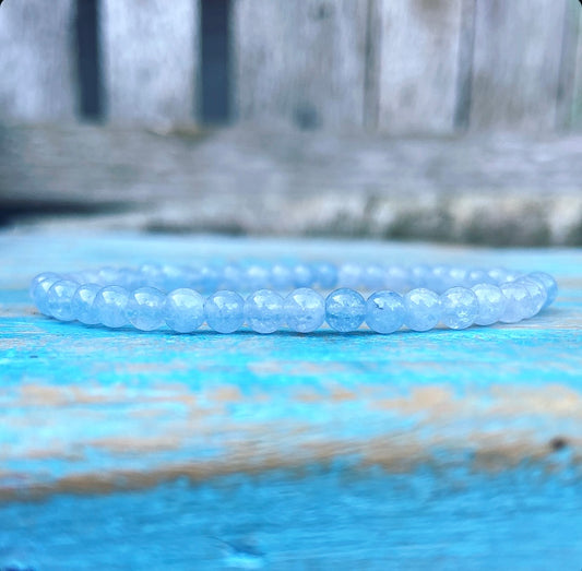 Blauw Calciet armbandje "Je Energie Vernieuwen"